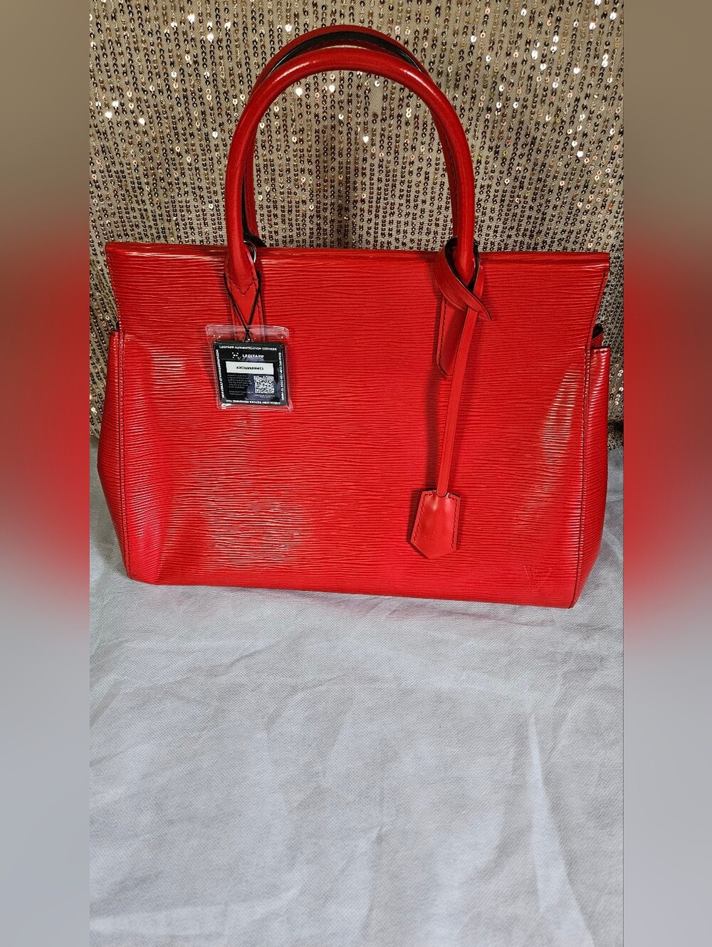 Louis Vuitton Epi Marly MM Coquelicot Handbag